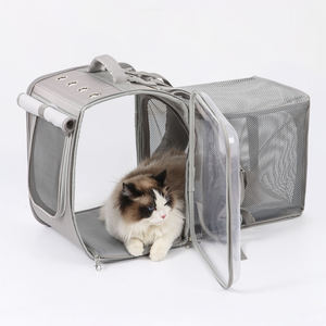 PETSEEK Airline Approved Portable Pet Travel Bag pet carrier mesh cardboard Expandable Pet Backpack